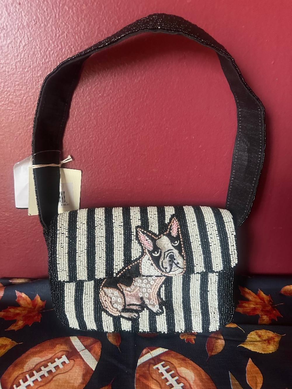 Viral Frenchie beaded bag NWT